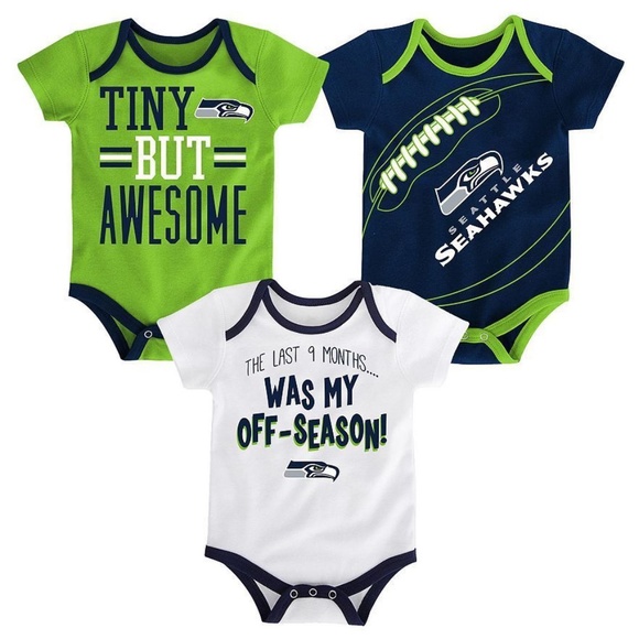 Seattle Seahawks 3-piece NFL Bodysuit Set